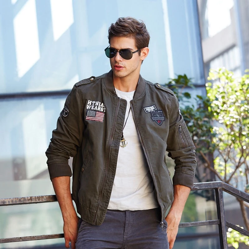Black Army Khaki 3 Colors Plus Size 4xl Autumn Military Style Men Bomber Jackets Mens Jackets And Coats Jackets Aliexpress