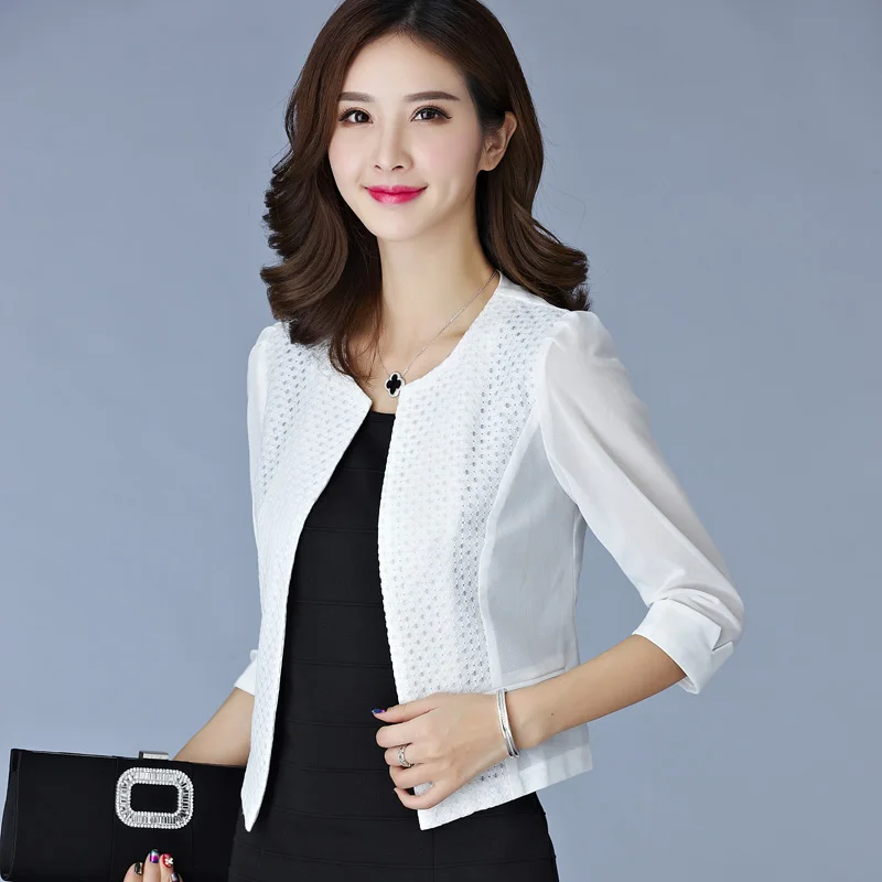 Aliexpress.com : Buy Women Black White Gauze Jacket Summer