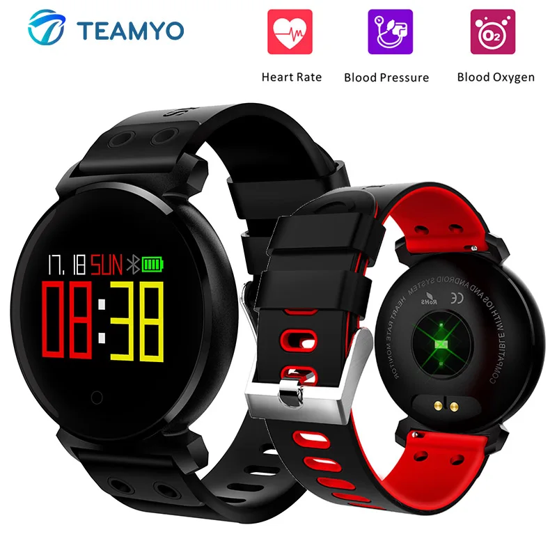 

Teamyo Fitness watch Smart watches blood pressure Heart Rate Monitor Smart bracelet IP68 waterproof Color screen for Ssport