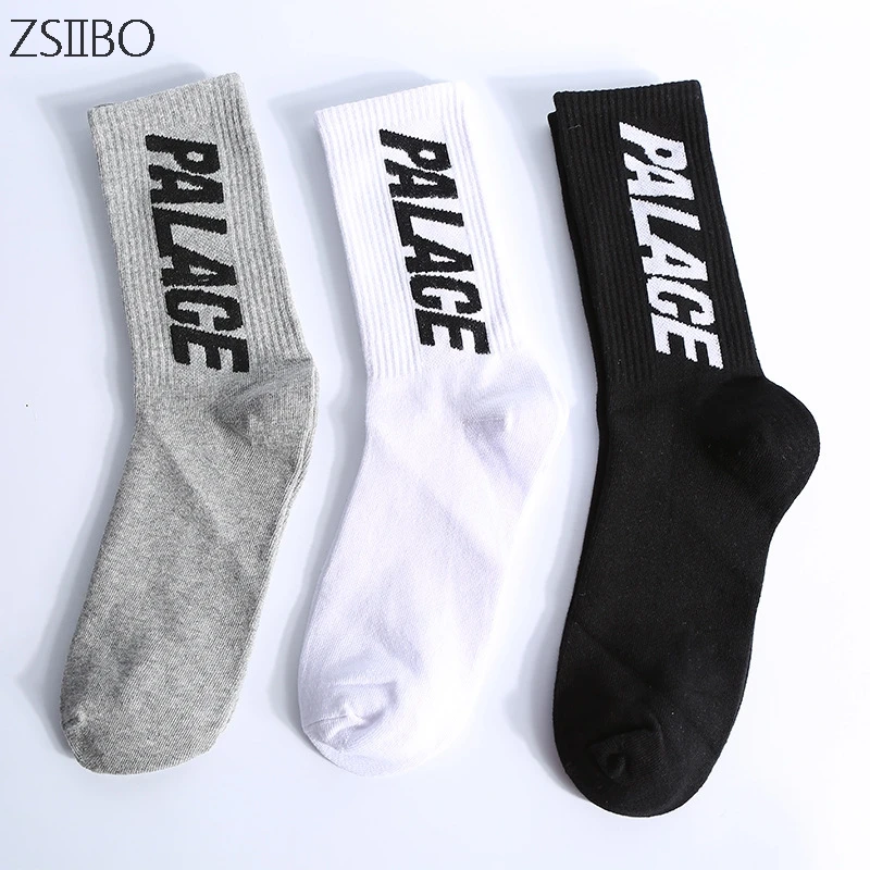 

Tide Brand Socks Cotton Letters Four seasons Street dance Hip Hop skateboarding sports tube Moisture wicking socks men and women