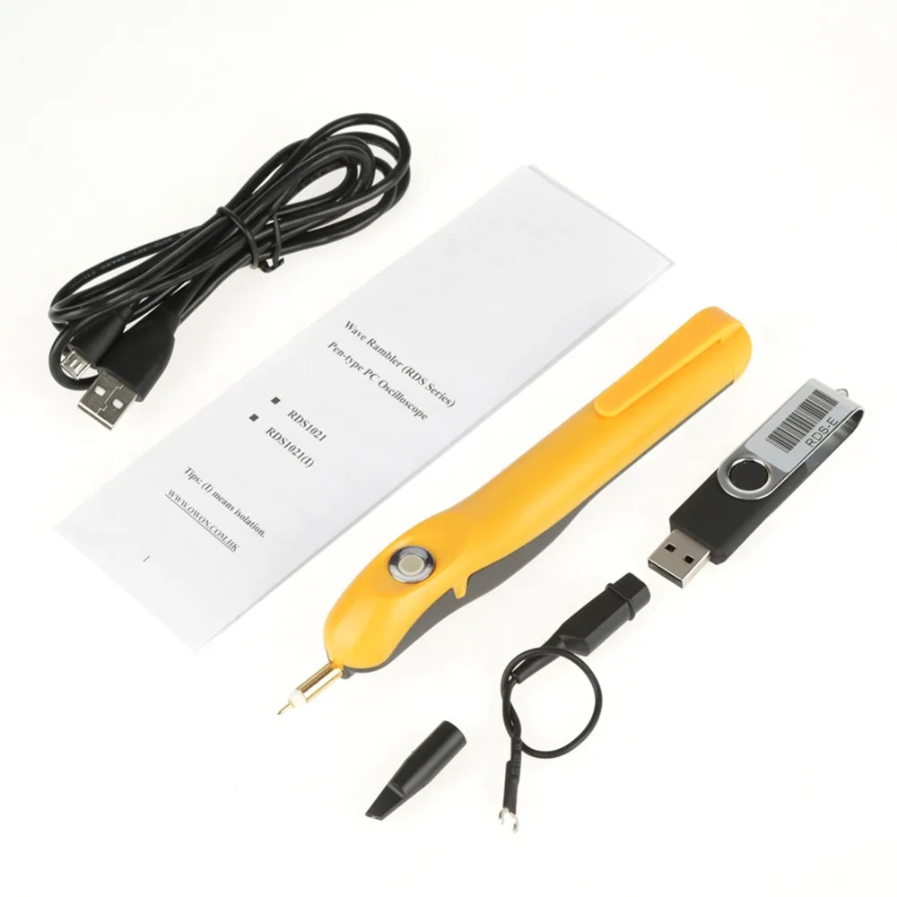 

RDS1021/ RDS1021I Pen-Type Portable PC Oscilloscope 25MHz Bandwidth 100MS/s Sample Rate Tool Accessory