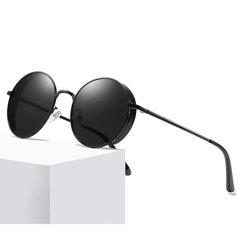 

Vintage round metal frame sunglasses women brand design polarized sun glasses lunette de soleil