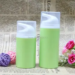 Макияж Инструменты зеленый суть бутылка насос белый головы Пластик безвоздушного Бутылочки для лосьона шампунь Для ванной косметической