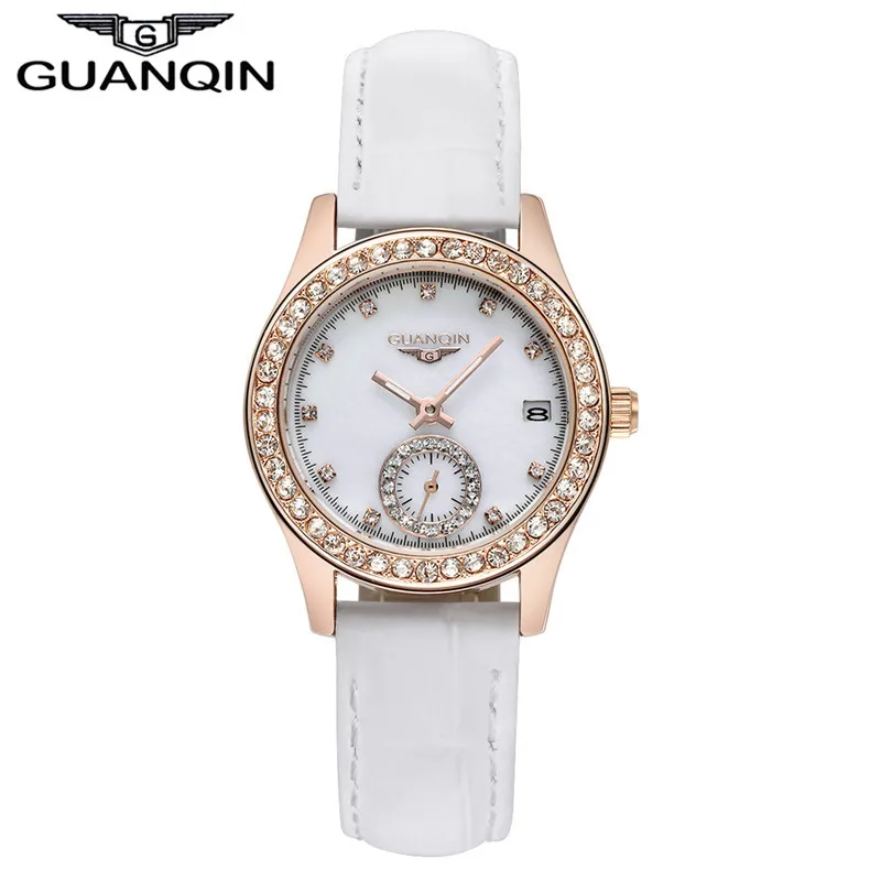 GUANQIN Women watch luxury brand luminous waterproof fashion diamond
