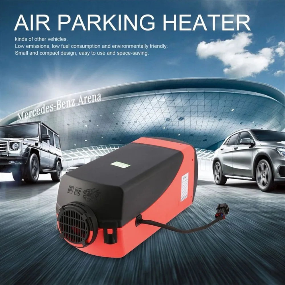 

General 12V 2KW Parking Diesel Air Heater Single-hole Switch with Muffler Universal For Tank Vent Duct Thermostat Caravan