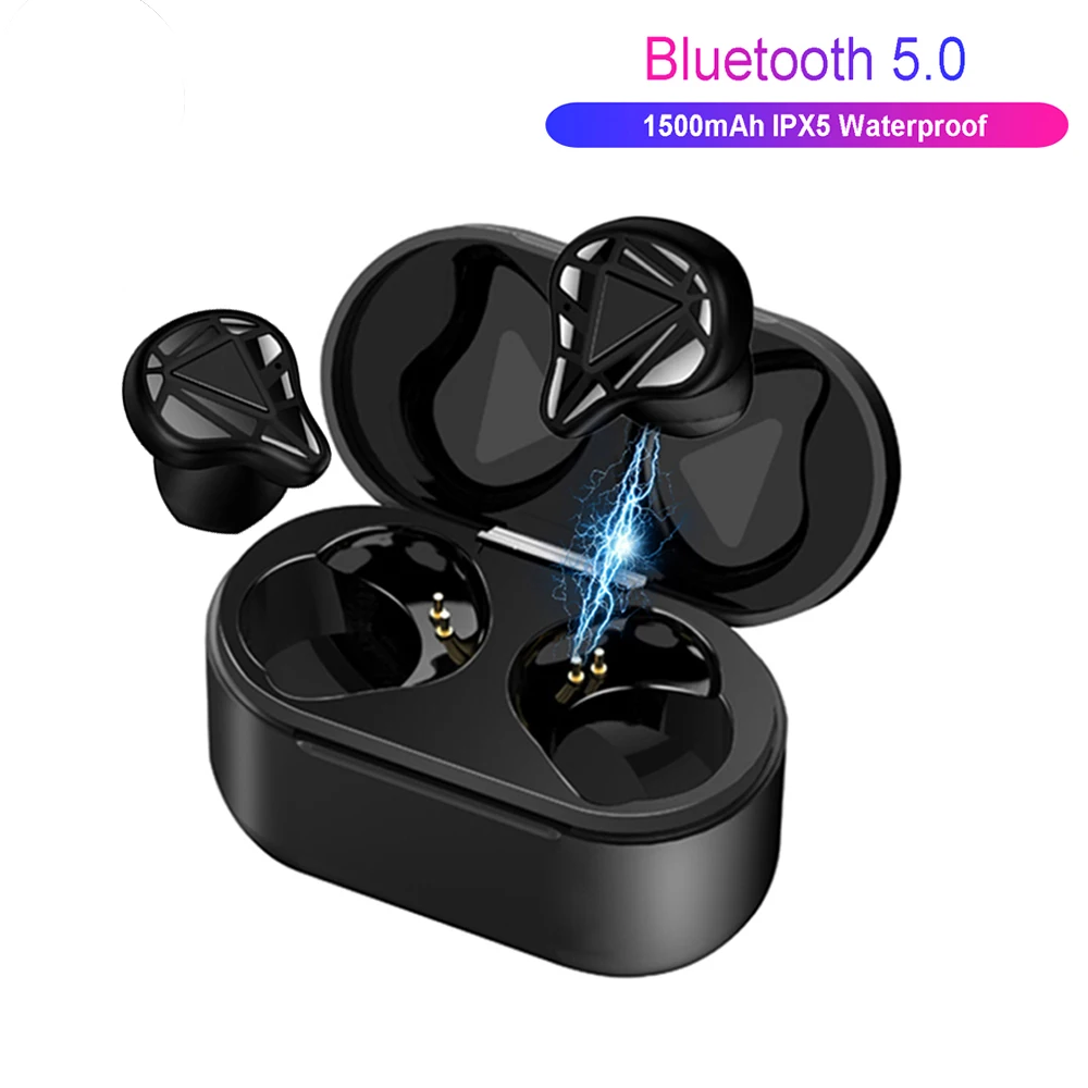 Bluetooth 5 0 наушники 1200 мАч power Bank TWS стерео 3D спортивные беспроводные двойной