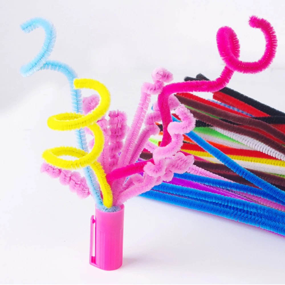

100 Pieces Twist Rod Pipe Chenille Stem Braiding Wire Toy DIY Art Handicraft Decorations Creative Baby Educational Toy Sticks