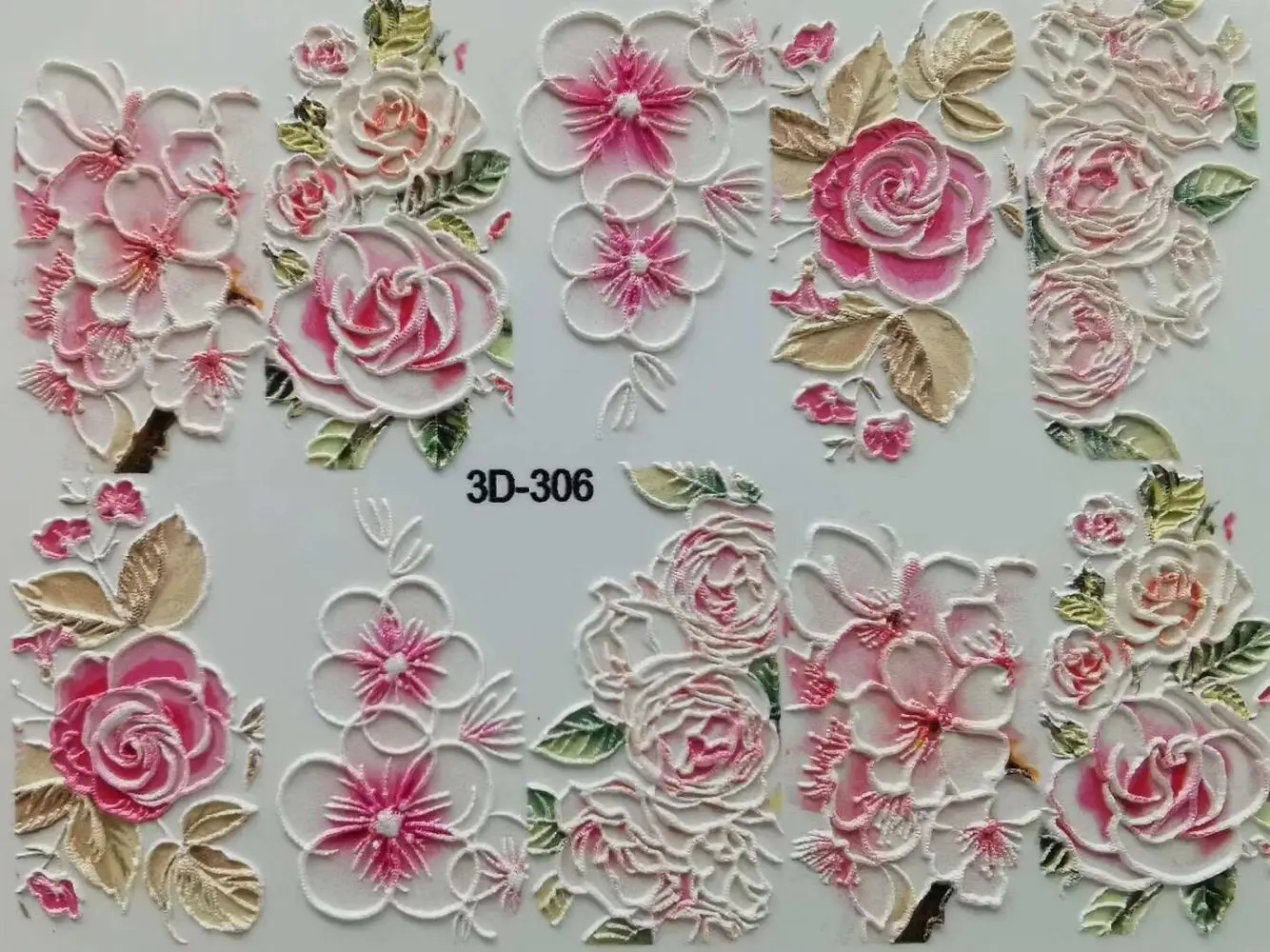 Diy3d трехмерная Наклейка для ногтей Бесшовные наклейки рельефная серия|Стикеры и