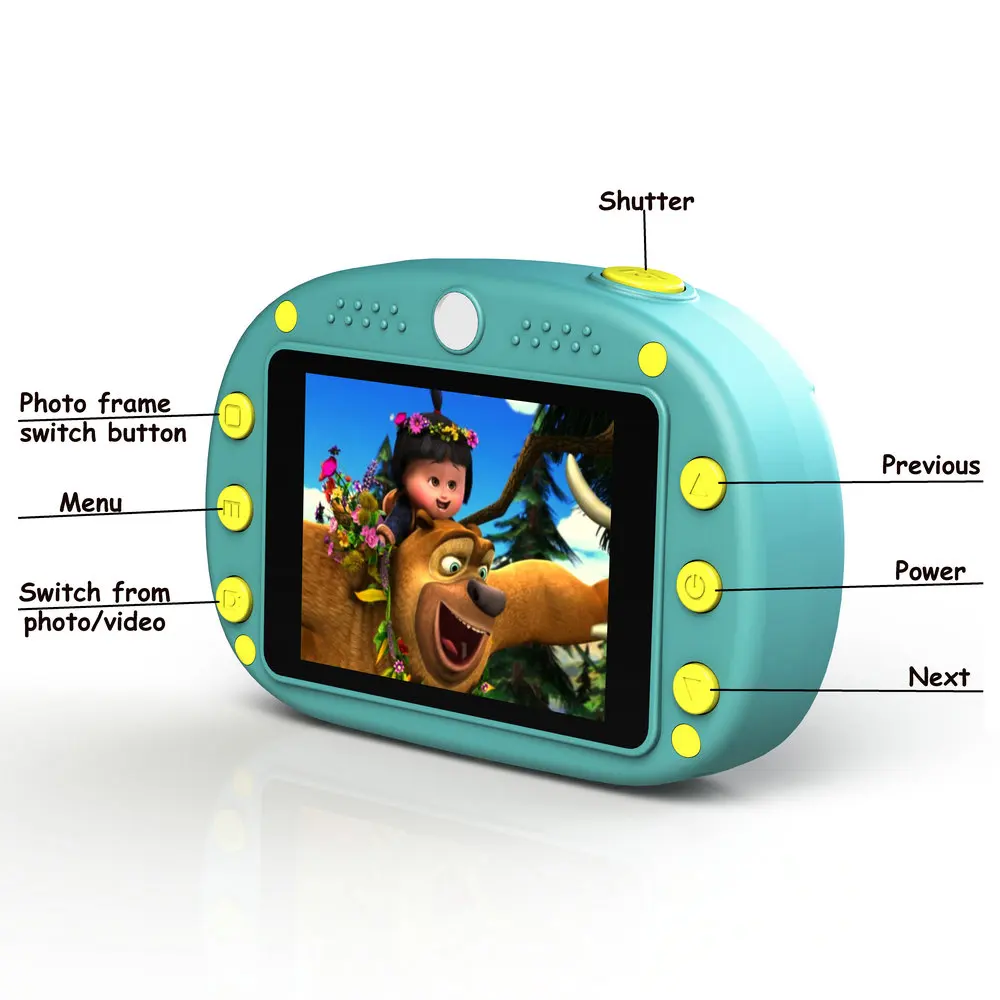 Мультяшная свинья цифровая детская камера видеокамера обучающая мини фото камера фотография подарок на день рождения классная видеокамера для детей
