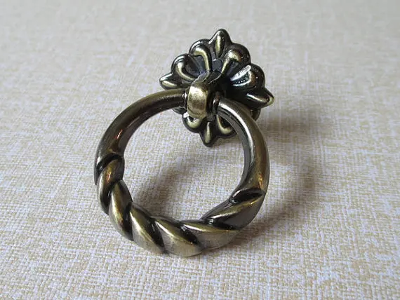 Dresser Knob Pull Drawer Pulls Knobs Handles Antique Bronze Kitchen Cabinet Door Knobs Handle Furniture Hardware Drop Ring dresser knobs oval antique bronze drawer knobs pulls handles cabinet door knobs pull handle rustic furniture knob hardware