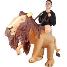 Надувные костюмы льва взрослых Косплей на Хэллоуин, Рождество одежда мультфильм животных езда костюм фестиваль вечерние надувные игрушки