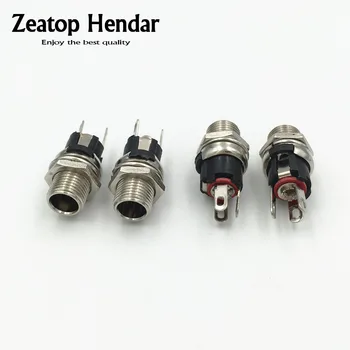 

200Pcs Long Type 5.5mm X 2.1mm DC Female Panel Mount DC Power Supply Adapter Metal Jack Sockets Connector