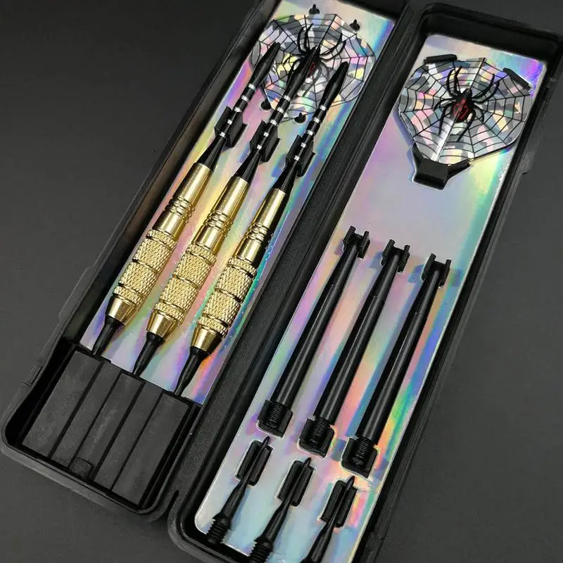 

Soft Tip Darts Professional 18g Copper Barrel Dart With Spider Flight 3pcs/set Wholesale Indoor Sports Game Aluminium Shaft