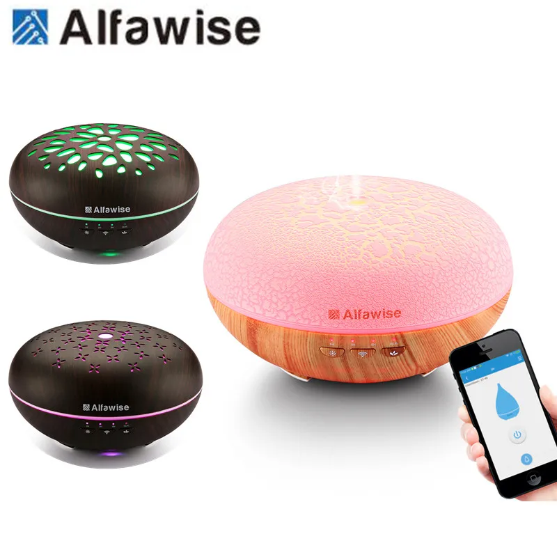 

Alfawise 400ml Air Humidifier Aroma Essential Oil Diffuser Ultrasonic Air Humidifier Mist Maker Changing Color LED Lights