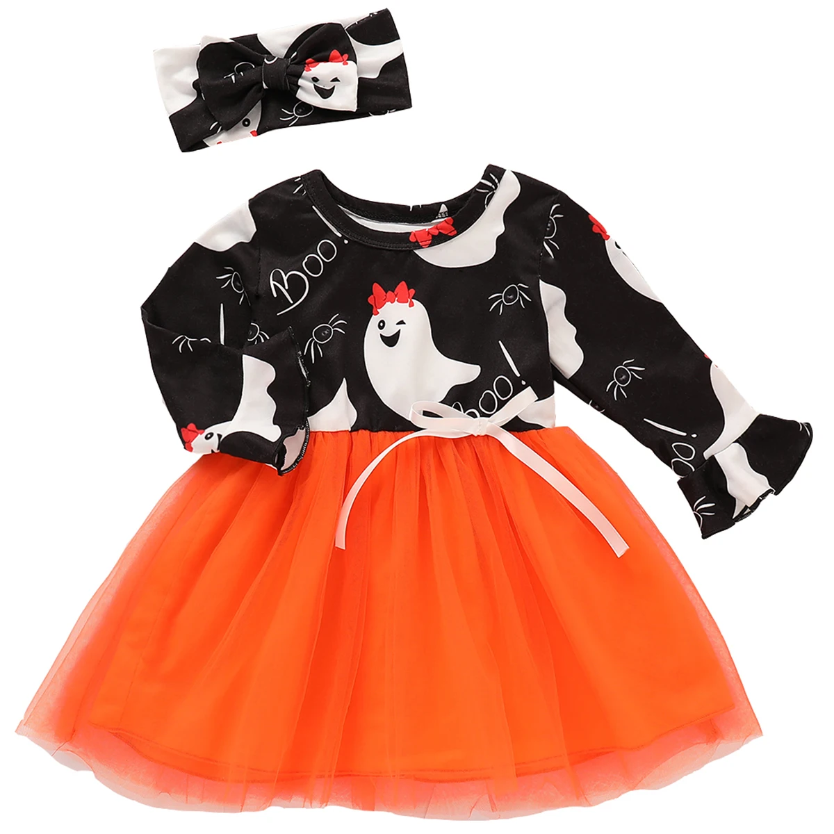 

Baby Party Ball Grown Baby Evening Halloween Dresses formal dresses for girls 18M-4T Boutique Cloth Mesh dress with Headband