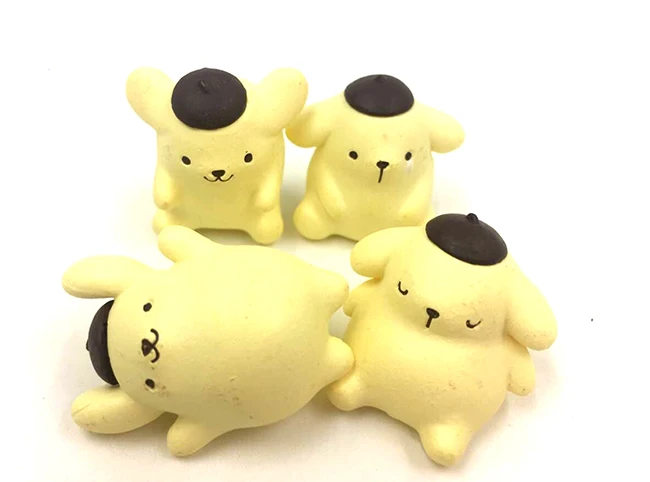 

4pcs/lot mini Japanese anime figure original Sanrio POM POM PURIN action figure collectible model toys for girls