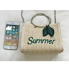 Women Lady Shoulder Bag Handwoven Rattan Handbags Knitted Satchel Tote Bag Purse Straw Summer Beach Bags Ladies Handbags