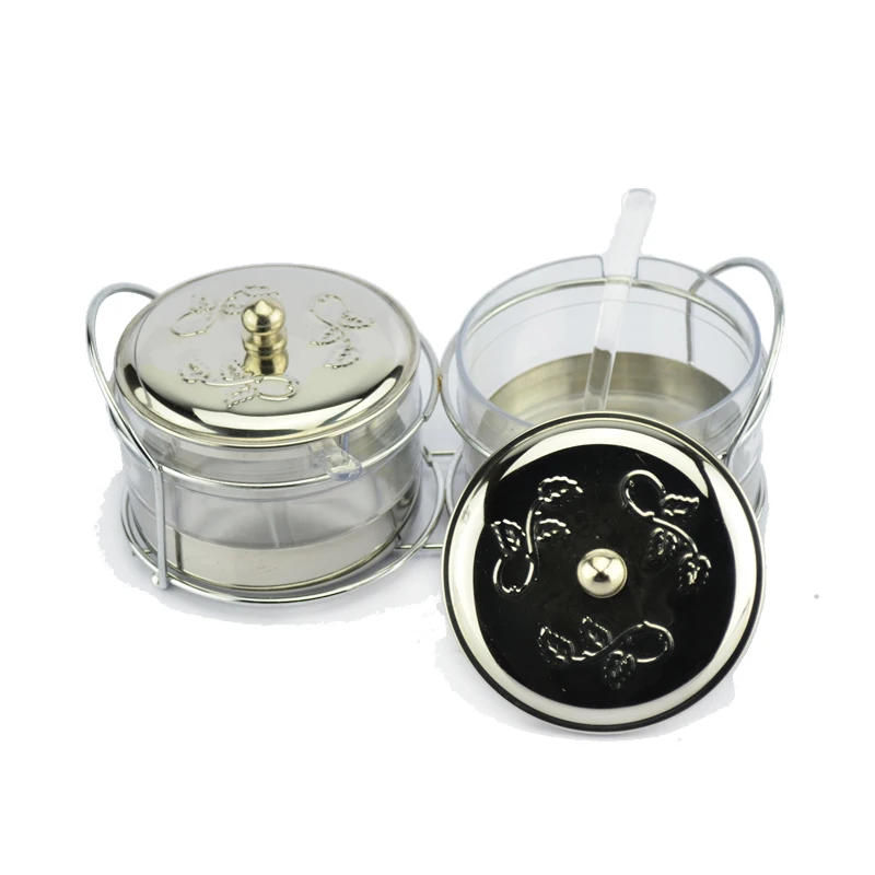 

220ml/canister viewable Cruet Condiment Spices Set with a spice rack Stainless Steel Condiment Canister Seasoning Tools HerbTool