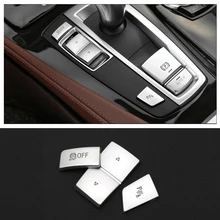 Freno de mano Central para coche BMW serie 5 /6/7 F10 GT F07, pegatinas para cubiertas de molduras de Botón izquierdo