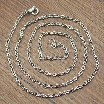 

5pcs 50cm 2.5mm Stainless Steel Material Chain With Lobster Clasp For DIY Necklace Chain Jewelry Accessories Jewelry Making