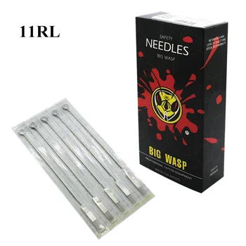 

Disposable Sterilized BIGWASP Premium Quality Tattoo Needles 11 Round Liner (11RL)--50pcs/box Wholesale
