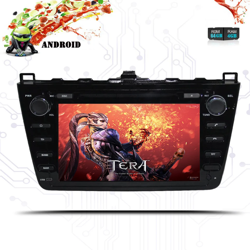 

Android 9.0 64+4GB Car DVD player GPS navigation Deckless radio For Mazda 6 Atenza 2008-2012 Satnav multimedia tape radio Audio