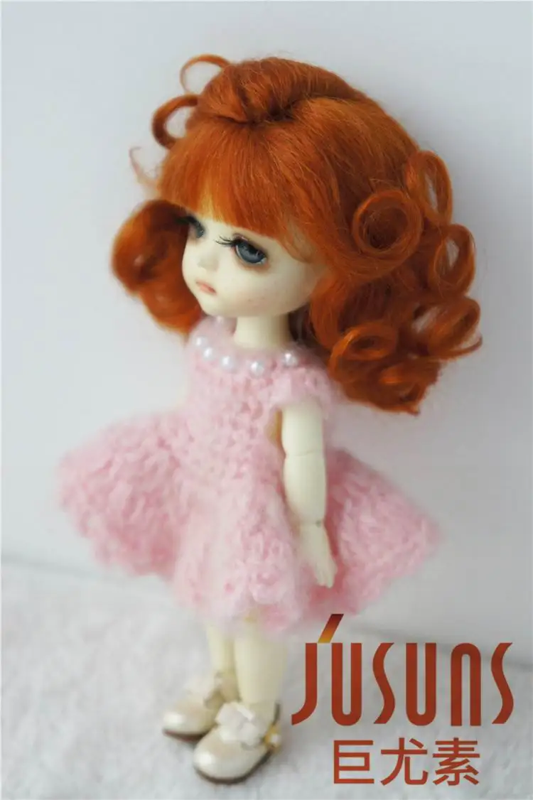 JD242 1/8 1/12 парик для куклы мохеровый милый ребенок курчавый BJD мохеровые парики Размер 4-5 дюймов 5-6 дюймов аксессуары для кукол