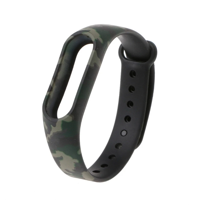 

Camouflage TPU Wristband Bracelet Strap Replacement For Xiaomi MI Band 2 Smart Watch