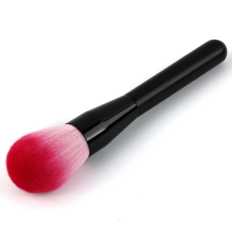 New 1pc Pink Loose Powder Blush Blending Bronzer Wood Handle Face