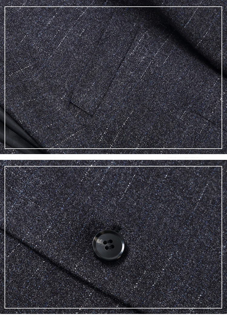 2019 осень однобортный мужской моды повседневные Полосатые Пиджаки мужские пальто куртка классика бизнес шерстяной Блейзер человек размер