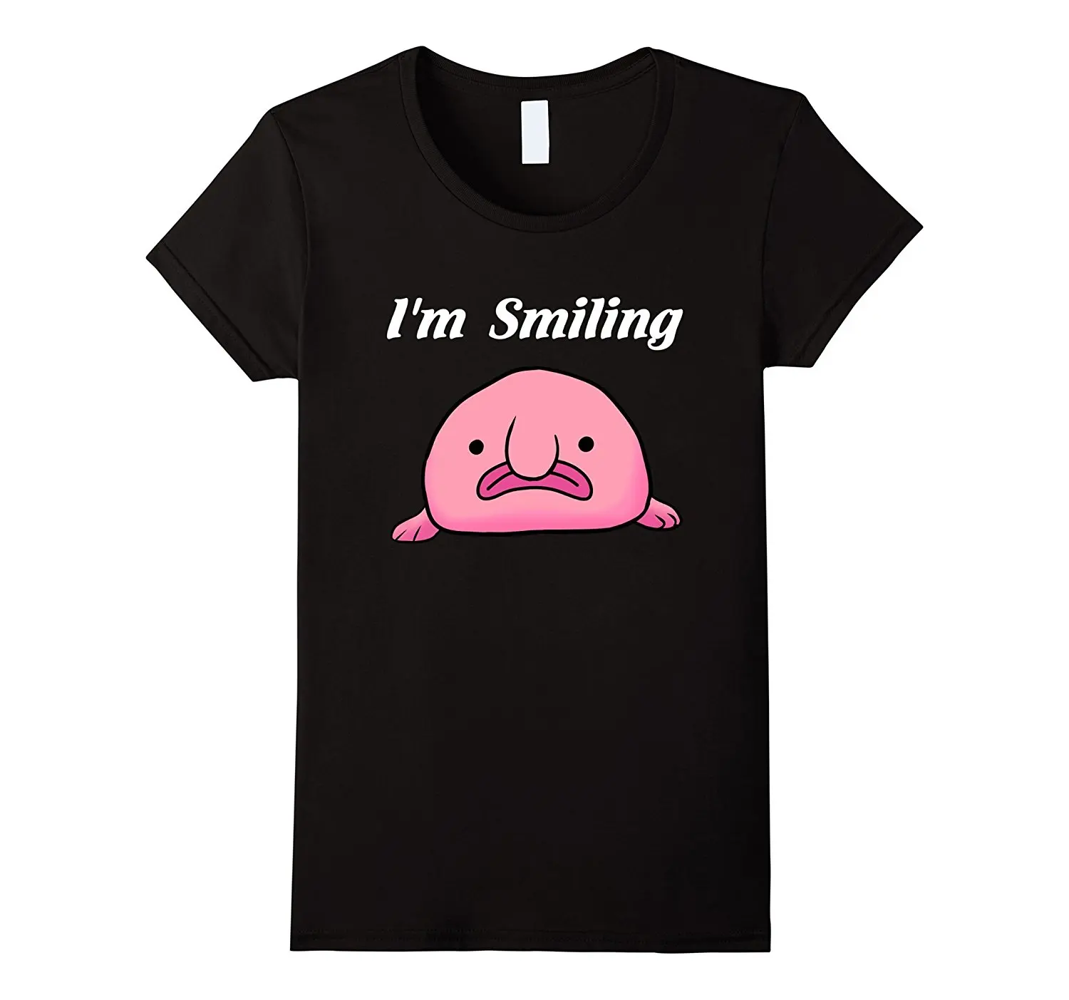 Я улыбаюсь-Смешные blobfish футболка Летняя хлопковая Hipster Футболки для девочек модные Брендовая детская одежда от Harajuku Мода Harajuku футболка