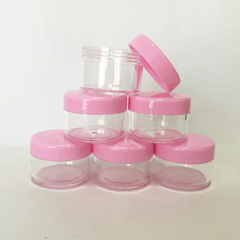 

100pcs 3g/5g/10g/15g/20g Small Empty Cosmetic Refillable Bottles Plastic Eyeshadow Makeup Face Cream Jar Pot Container Bottle