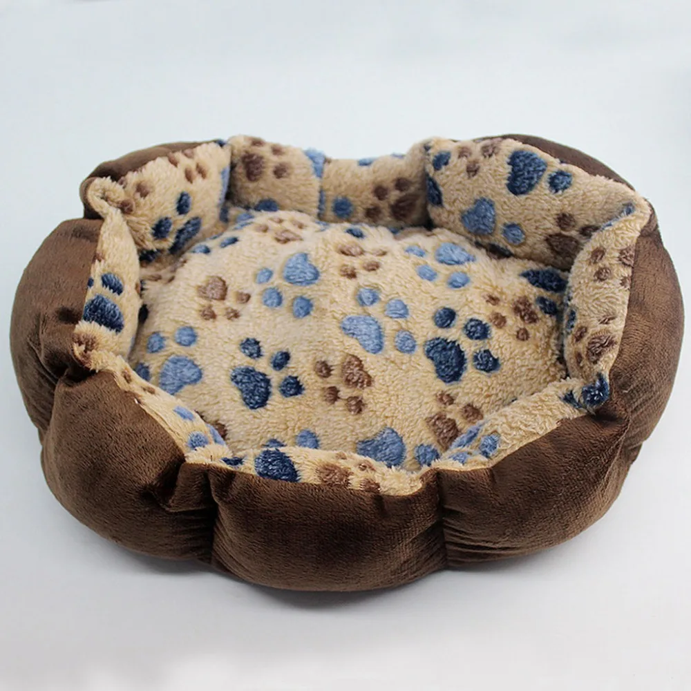 SENYEPETS Cartoon Five Colored Footprints Pet Nest Lamb Down Dog Pad Supplies Cotton Pattern Removable Cover Material Beds | Дом и сад