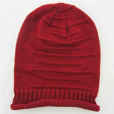 Новинка, теплая зимняя вязаная шапка унисекс, женский берет, шапка багги, зимняя шапка большого размера, женский аксессуар, унисекс, для мужчин, высокое качество, подарки - Цвет: Red