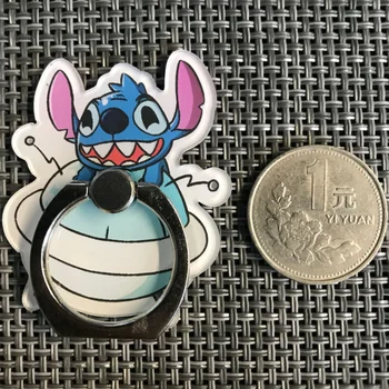 

1 Pc lovely Creative Cartoon Lilo Stitch Figure 360 Degree Metal Finger Ring for phone Mobile Phone Support Toys