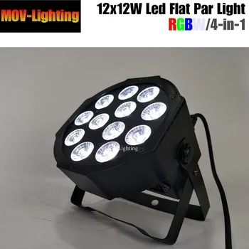 

FREE SHIPPING 12UNIT 12x12W Silent Flat Led Par Light RGBW Color Washer Indoor IP20 Rating DMX