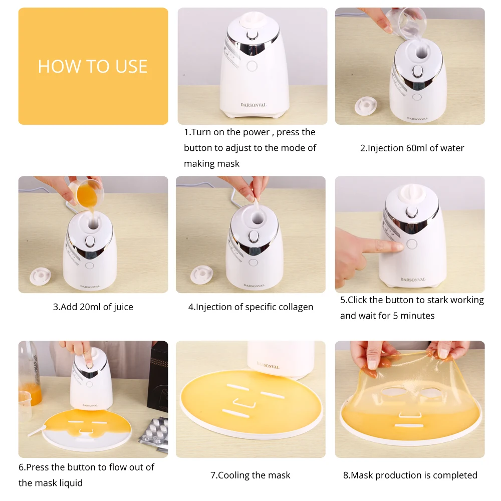  Face Mask Machine DIY Face Mask Maker Automatic Vegetable Face Mask Natural Collagen Fruit Face Mas