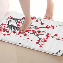 Вишневый цвет стиль Коврики для улицы, смешной Противоскользящий коврик для ванной, дверные коврики, дверные коврики под входную дверь