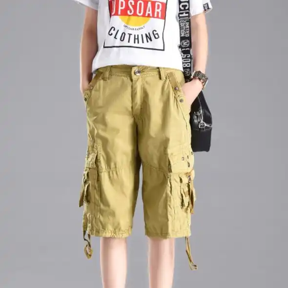 army green biker shorts