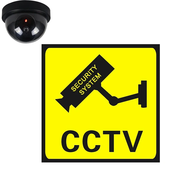 CCTV Camera Security System Stickers Surveillance Warning Signs Bright