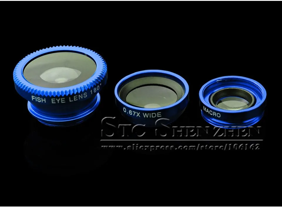 3 in 1 Universal Clip Camera Cell Mobile Phone Lens For iPhone 4 5 6 Plus Samsung S6 S5 S4 Sony Z3 Fisheye Lens Wide Angle Macro (6)