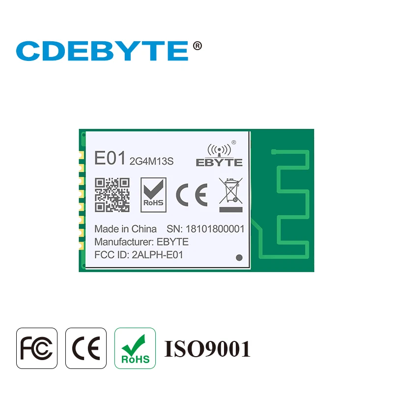 CDEBYTE E01-2G4M13S nRF24L01 PA LNA 2,4 ГГц 20 МВт Беспроводной трансивер 2,4 ГГц nRF24L01P PCB антенна RF передатчик и приемник