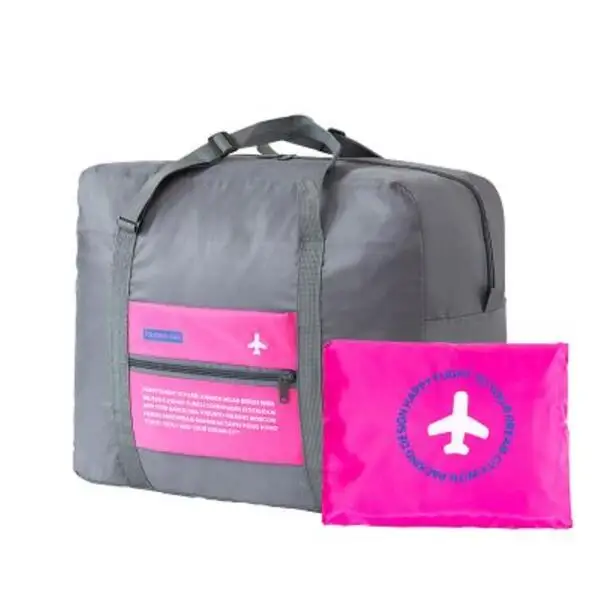 Модная Дорожная сумка унисекс, большая Вместительная женская нейлоновая складная сумка для багажа, дорожные сумки, дорожные сумки для мужчин - Цвет: rosered2
