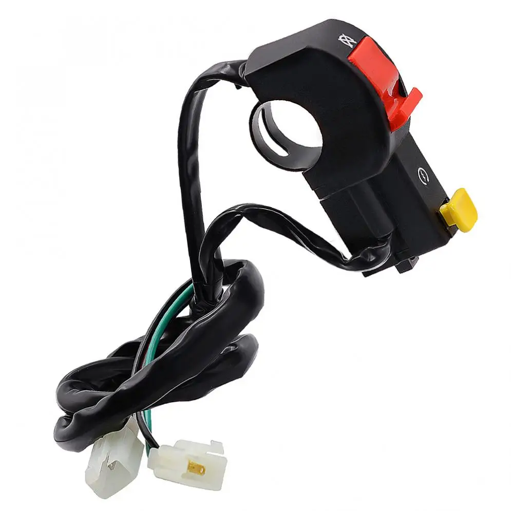 

Waterproof Motorcycle Handlebar Switch Black Electric Starter Handlebar Start & Stop ATV ON-OFF Button Flameout Switch