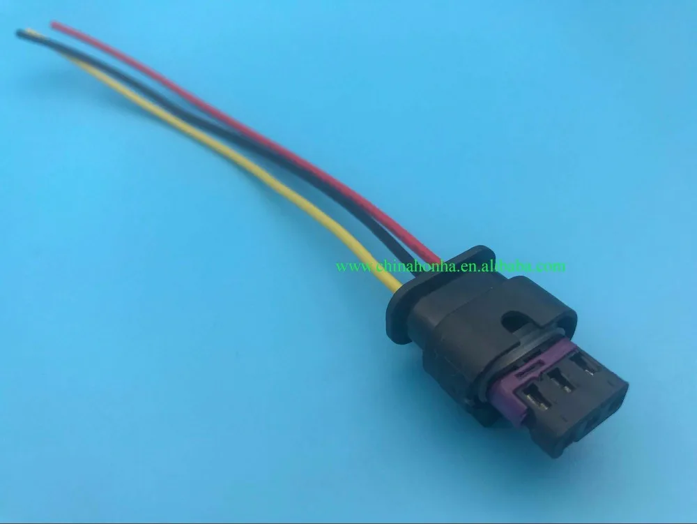 2/5/10/20/50/100 Pcs Flat Housing Connector Plug 3pin Wiring Harness