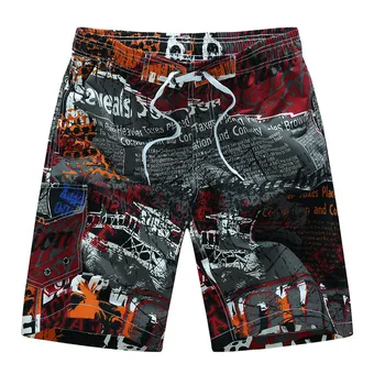 

Shorts Men Board Shorts Surfing Trunks Printed Patchwork Beach Shorts Quick Dry Short Pant c0321
