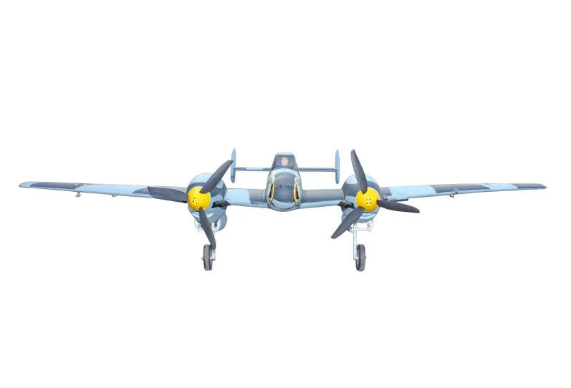 Dynam 1500MM Messerschmitt BF-110 Propeller RC RTF Plane W/ Motor Servos ESC Battery TH03645