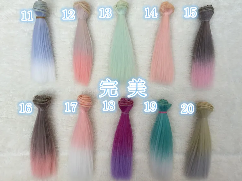 

1pcs 15*100cm 30colors Lolita Girl Tresses wave Doll Wig Material Hair Wig For BJD SD Fit for 1/6 1/8 1/4 Doll Accessories