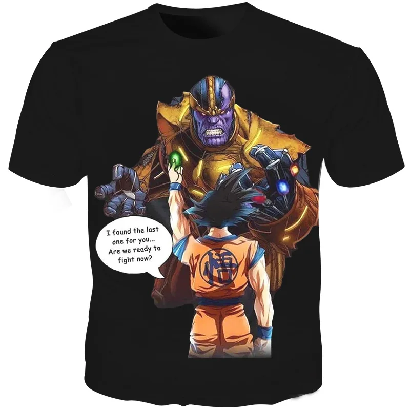 

3D T-shirt Men Thanos Dragon Ball Super Goku 3DPrint Creative Funny Cool Tee Shirt Summer Top Streetwear Unisex Fashion T-shirts