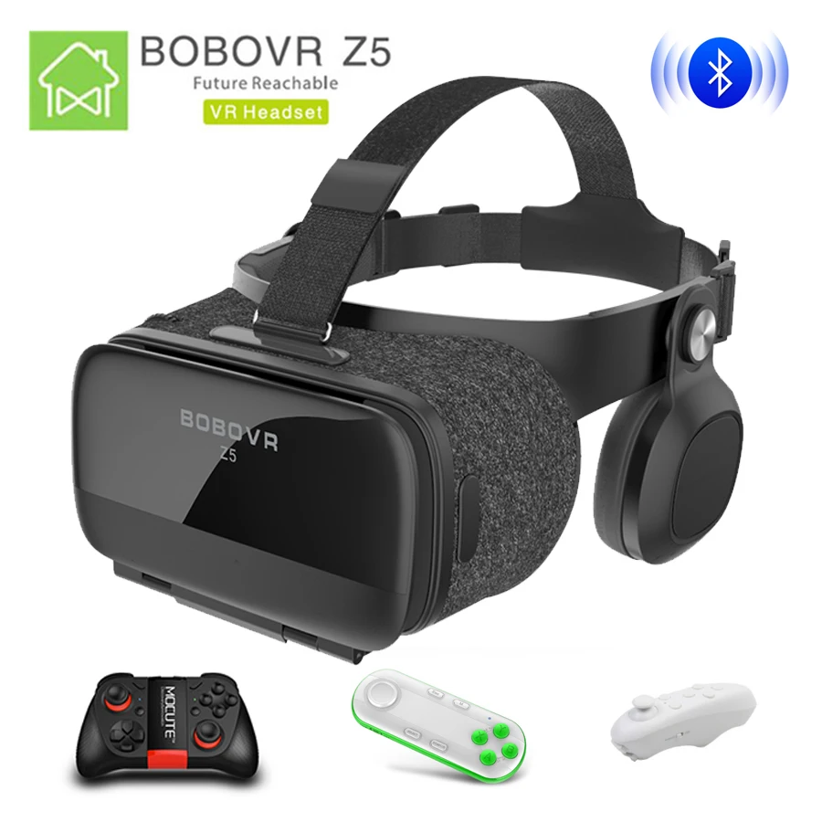 

BOBOVR Bluetooth BOBOVR Z5 Virtual Reality Glasses Google Cardboard Goggles VR Glasses With Headset for smartphone VR Game/movie